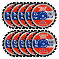 WORKPRO 7-1/4 Inch Woodworking Circular Saw Blades, 24T Contractor Bulk Framing, Thin Kerf, Carbide Tipped, ATB Tooth, 10-Pack