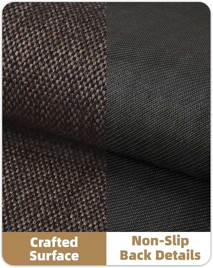 Color&Geometry Kitchen Rugs and Mats Non Slip Washable, Absorbent Woven Kitchen Runner Rug Easy to Clean Kitchen Floor Mats for in Front of Sink, Laundry Room, Hallway, 17”x79”, Brown