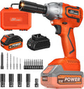 Cordless Impact Wrench, 369ft-lbs(500N.m),1/2” Brushless Impact Gun, Power Impact Driver Kit with 4.0Ah Battery & Fast Charger, Electric Impact Driver Set for Motorcycle/DIY Furniture
