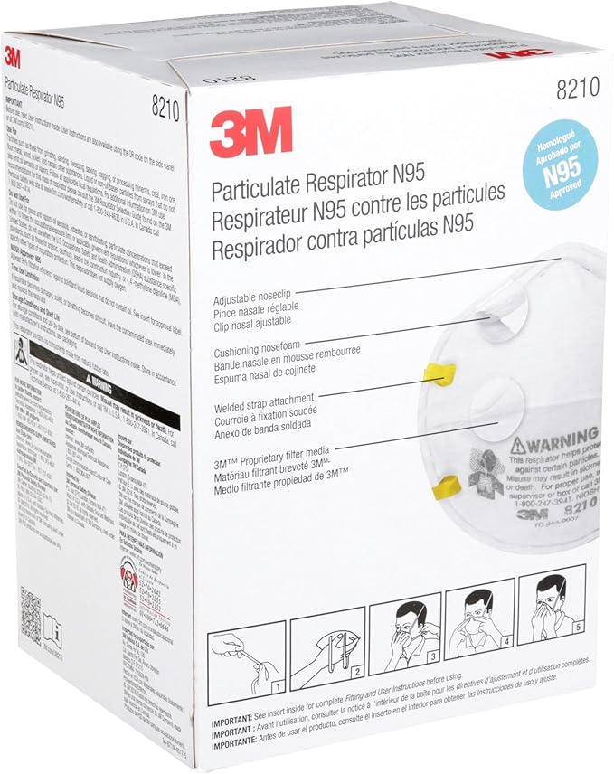 3M 8210 Particulate Respirator, N95,