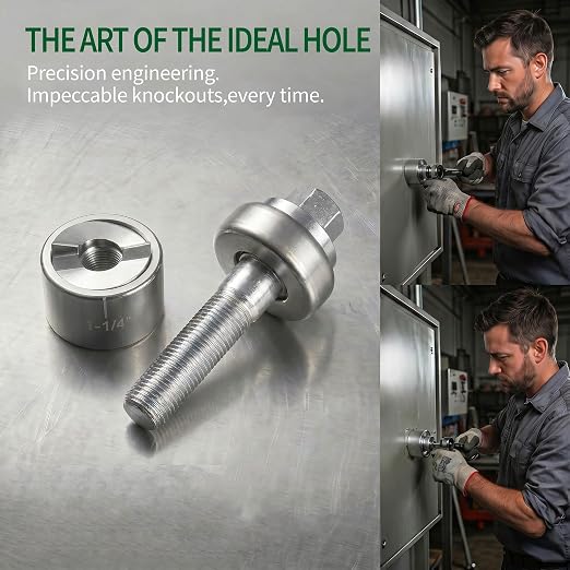Knockout Hole Punch Driver Kit, 1-1/4" Slug-Buster Knockout Electrical Conduit Hole Cutter Set Manual KO Tool for Electrical Conduit & Panels