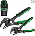 SK Pliers Wrench Set, Adjustable Parallel Smooth Jaw, 6-Inch & 7.5-Inch | 2-Piece Water Pump Pliers, Groove Joint Pliers, Premium CR-V Steel, Ergonomic Anti-slip Handle, with Pocket Tool Pouch
