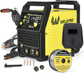 WELDPRO 140A MIG Welder 110/220V, 2026 Newest 5-in-1 Flux Core Welder, Synergic/Thickness Gasless MIG/Lift TIG/MMA/Spot Welding Machine, IGBT Inverter Welder with Large LED Digital Display, 2T/4T