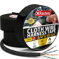 XFasten Wire Harness Tape, 3/4-Inch x 50-Foot (3-Pack), High Temp Wiring Loom Harness, Self-Adhesive Felt Cloth Electrical Tape for Automotive Engines, Noise Dampening, and Cable Protection