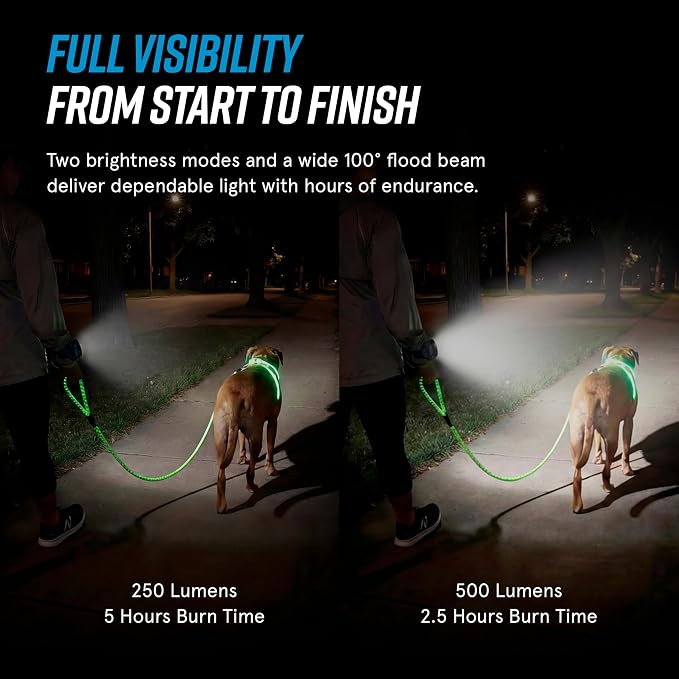 noxgear LightHound Light Up Reflective Dog Harness and Wrist Light, X-Large | 360° Light Up Reflective Dog Harness, 8 Colors & 6 Modes, USB Rechargeable, Adjustable, Rainproof, LED Fiber Optic