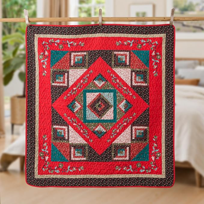 BEDIFANY King Size Quilt Set - Cotton Bedspreads King for Bed - Lightweight Farmhouse King Quilt Bedding Sets for All Seasons, 3 Pieces
