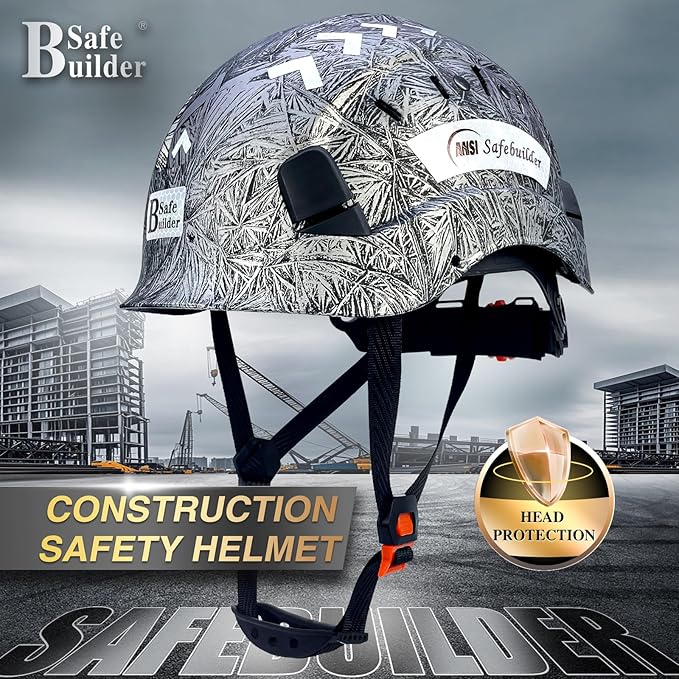 Construction Safety Helmet ABS Hard Hat Adjustable Ventilation System Hardhats Industrial Work Head Protection for Men Certified ANSI/ISEA Z89.1