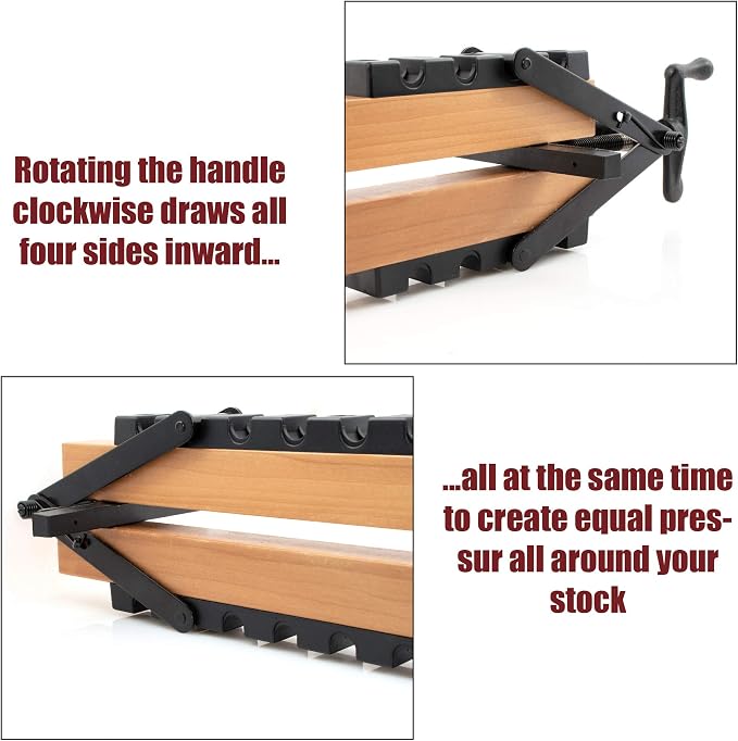 Peachtree Woodworking Supply 2 Pack of 4 Way Pressure Clamps for Clamping Panels From All Four Directions. For Woodworkers, Cabinet and Furniture Makers (2 four way pressure clamps)