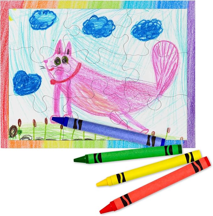 Hygloss 100 Blank Jigsaw Puzzles – 4 x 5.5 Inch, 9 Pieces Each – DYI Party Invites, Perfect for Decorating, Kids' Activities, Arts & Crafts or Party Favors - Puzzle Pieces to Draw On for Crafts