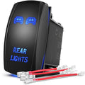 Nilight NI-RS05 LED Light Bar Rocker Switch 5Pin Laser On/Off Rear Lights Rocker Switch 20A/12V 10A/24V Switch Jumper Wires Set,2 years Warranty , Blue