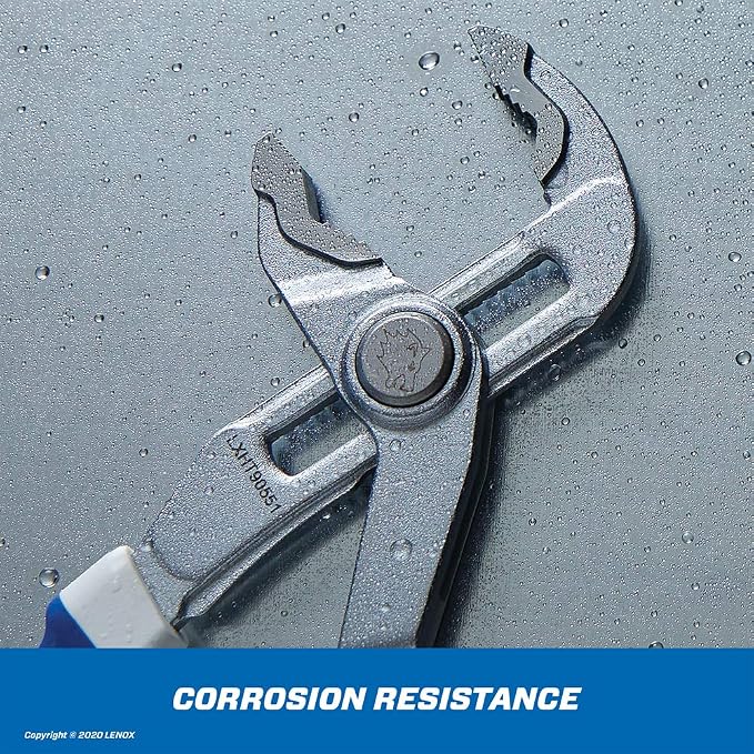 LENOX TOOLS LXHT90551 Quick-Adjust 10" V-Jaw Plier, Chrome