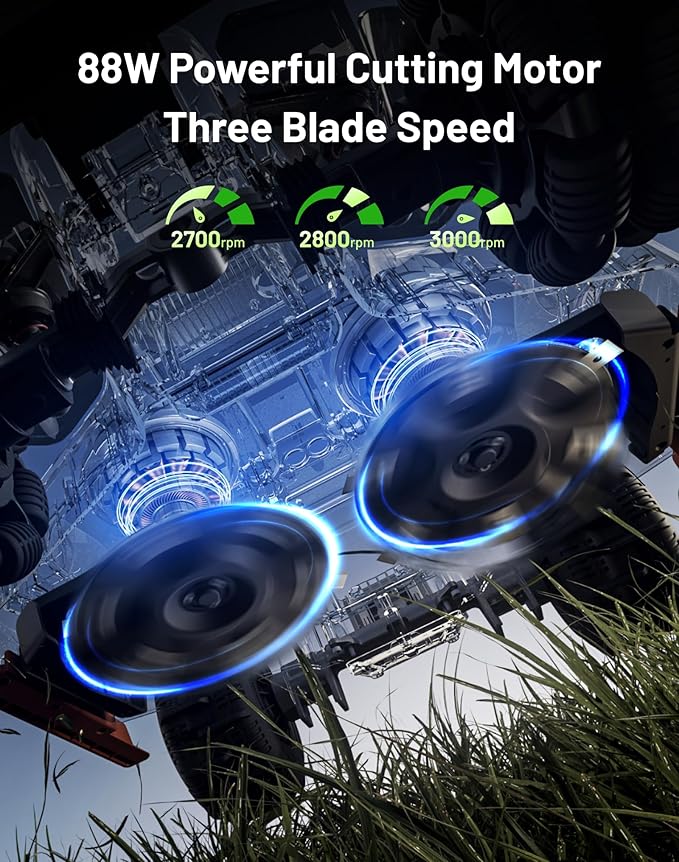 Mammotion LUBA 3 AWD 1500H Robot Lawn Mower for 0.37 Acre, 360° LiDAR+Dual-Camera AI Vision, All-Wheel-Drive for 80% Slopes, 15 Multi-Zone Management, Cutting Height 2.2"-4.0"