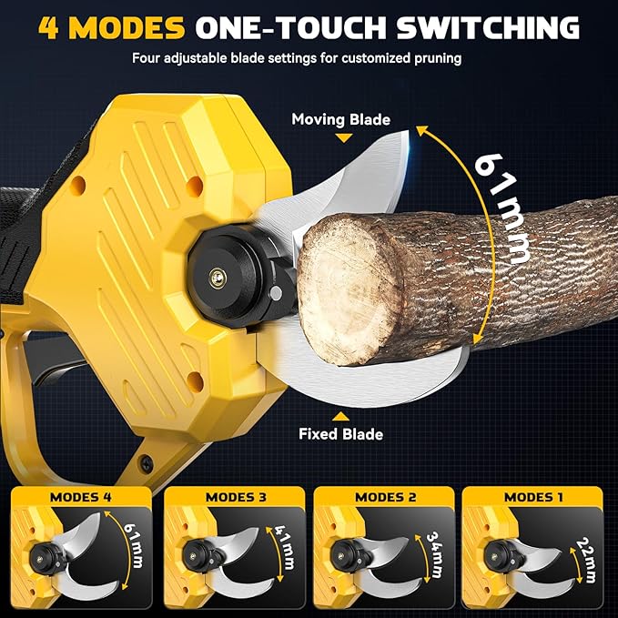 MtiolHig Electric Pruning Shears Compatible with DeWALT 20V – 26000RPM Cordless Garden Pruner,0.8-2 inch Max Cutting Diameter PVC Cutter Tree Trimmer with LCD Display & SK7 Blades(Tool Only)