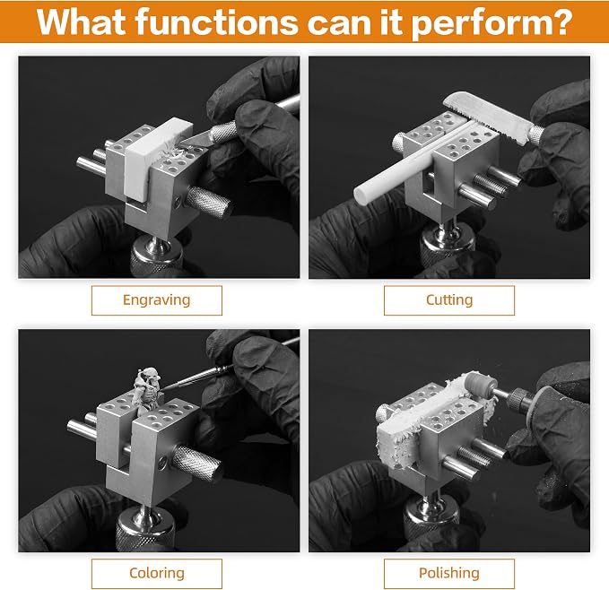 2-in-1 Handheld Bench Vise, with 360° Rotating Ball Joint
