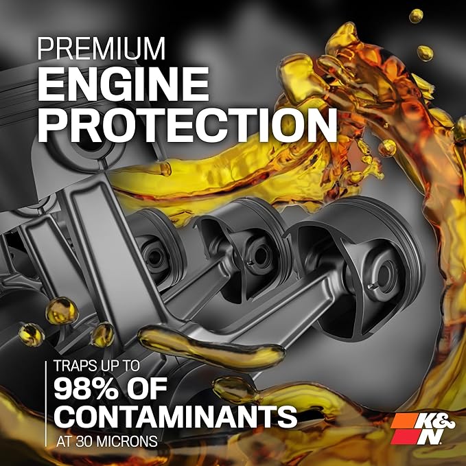 K&N Premium Oil Filter: 20,000 Mile Engine Protection with Wrench Off Nut: Compatible with Select 1972-1994 PORSCHE (911, 930, 911 Carrera), HP-4004