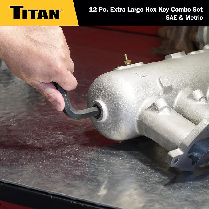 Titan 12775 12-Piece SAE and Metric Jumbo Hex Key Set