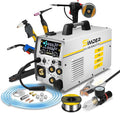 SSimder 6-in-1 MIG Welder & Plasma Cutter with Spool Gun 160A Gas MIG/Flux Core/Lift TIG/Stick/Cut Combo 110V 220V 35A Air Cutting for Auto Repair DIY & Small Workshop
