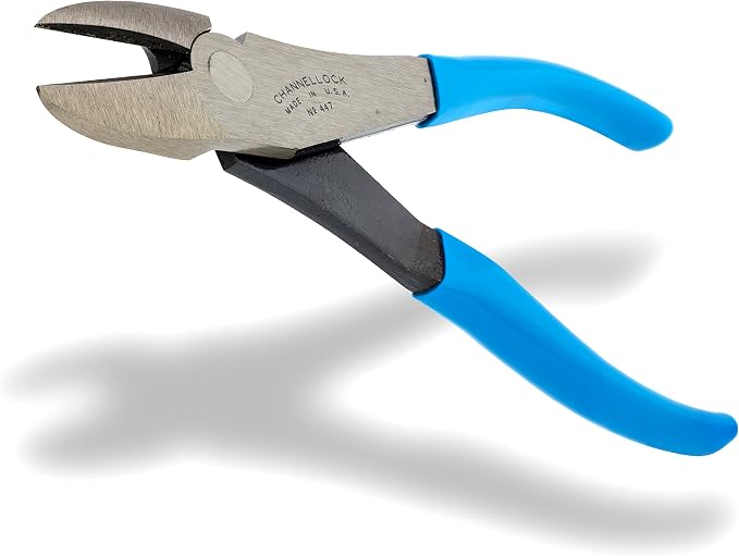 Channellock Diagonal Cutting Plier 447 - Curved Jaw, Side-Cutting - 7.5-Inch