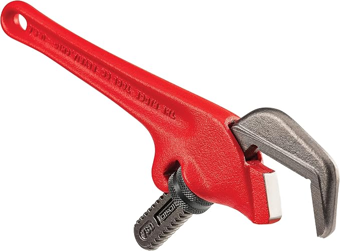 RIDGID 31305 Model E-110 9.5" Offset Hex Jaw Pipe Wrench, Red, Made in The USA
