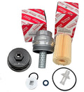 Genuine 04152-YZZA4 oil filter with Genuine 15620-31060/A4 Oil Filter Housing Cap and 15643-31050 Cap Plug includes APSG Wrench and crush washer.