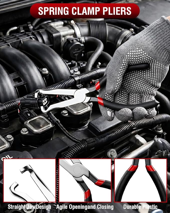 17PC Electrical Disconnect Pliers & Terminal Removal Kit for Cars