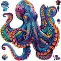 Qiuenisray 500 Piece Puzzles for Adults, Wooden Octopus Jigsaw Puzzles | FSC Certified Cool Puzzles, Unique Shape Ocean Puzzle Piece, Wall Decor, Wood Creative Gift for Family Game 16.9x16.9 in