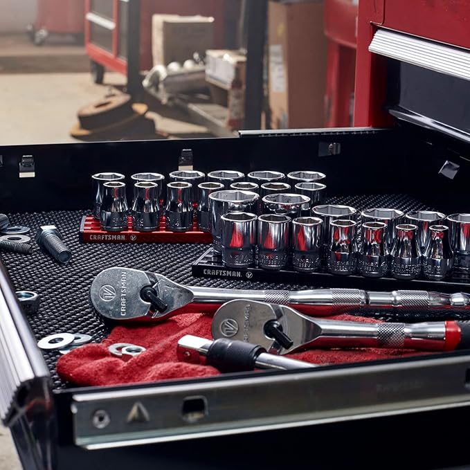 CRAFTSMAN V-SERIES Socket Set, Shallow SAE 1/4 Inch Drive, 10 Piece (CMMT17300V)