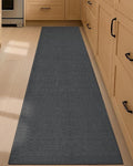 Color&Geometry Kitchen Rugs and Mats Non Slip Washable, Absorbent Woven Kitchen Runner Rug Easy to Clean Kitchen Floor Mats for in Front of Sink, Laundry Room, Hallway, 17”x79”, Dark Grey