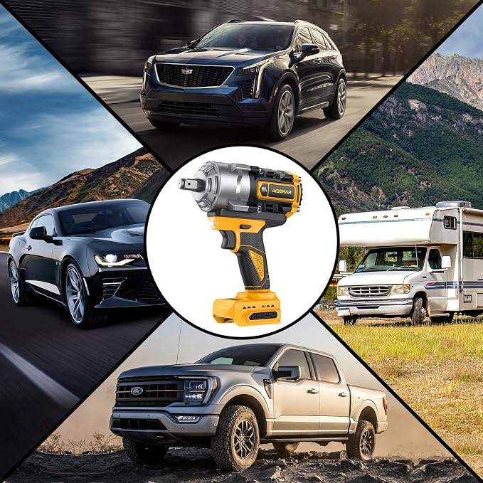 Impact Wrench for DeWalt Battery 1328Ft-Lbs (1800N.m) Impact Driver | 1/2" Impact Gun 3-Speed High Torque Power Tool for Tire Removal, Rusted Bolts, Heavy Equipment(No Battery)