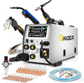 SSIMDER 6 In1 MIG Welder Plasma Cutter Welder Combo, With 71Pcs PT31 LG40 Consumables, 160A 110v/220v Gas MIG/Flux Core MIG/Spool Gun/Lift TIG/Stick/Plasma Cutting Multi-Process MIG Welder Machine