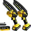 8-Inch Cordless Mini Chainsaw Compatible with Dewalt 20V Max Battery(Only Tool), BESTOOL Brushless Portable Electric Power Chain Saw for Wood Cutting, Pruning, and Trimming (2 Packs)