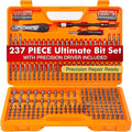 237-Piece Professional Precision Screwdriver Bit Set Kit,Chrome Vanadium Steel Impact Driver Bit Set, Security Bits Nut Driver,Ratchet Wrench and Bits Holder