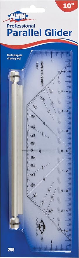 Alvin, 295M, Easy-To-Use Professional Parallel Glider Metric - 10 Inches