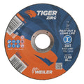 Weiler 58020 4-1/2 Inch Cutting Wheel, Tiger Zirc Steel/Metal Fast Cut & Long Life High Performance Cutting, .045" Z60T Type 27 7/8" Arbor, Pack of 25