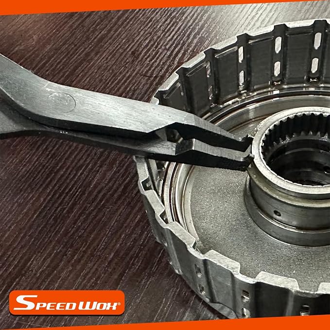 SPEEDWOX 9 inch Angle Tip Lock Ring Pliers with Hole Flat Jaw