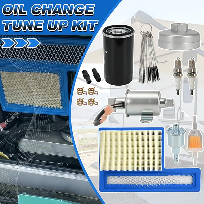 Tune Up Maintenance Kit Fit For Onan RV QG Generators 5500 7000, HGJAA HGJAB HGJAC,Includes 122-0836 Oil Filter & Wrench,140-3116 Air Filter,149-2341-01 Fuel Filter,167-1638 Spark Plug