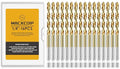 Drill Bit Set, 16Pcs 1/4" Titanium Twist Drill Bit for Sheet Metal, Wood, Plastic, Quick Change Design