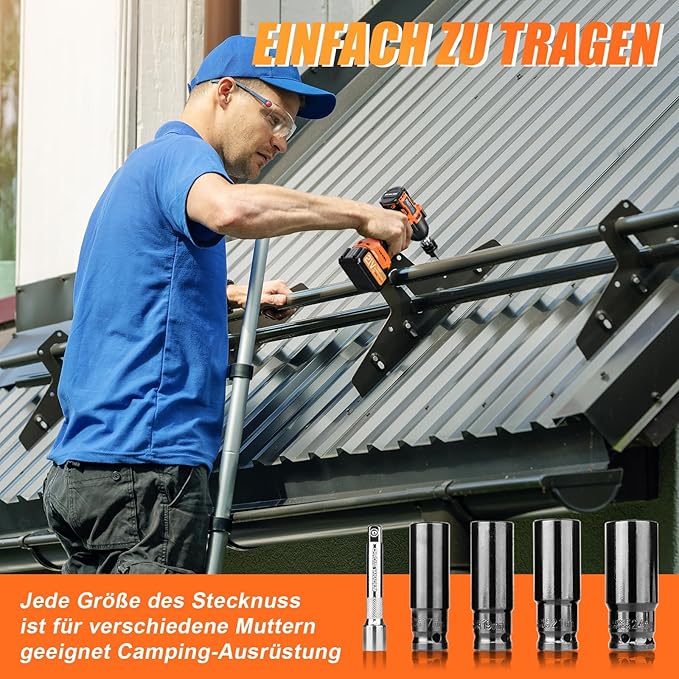 Cordless Impact Wrench, 900Ft-lbs (1200N.m) 1/2" Brushless Impact Gun, 21V High Torque Power Impact Driver, 2x4.0Ah Batteries Electric Impact Motor Variable Speeds for Car/Pickup Truck/Mower