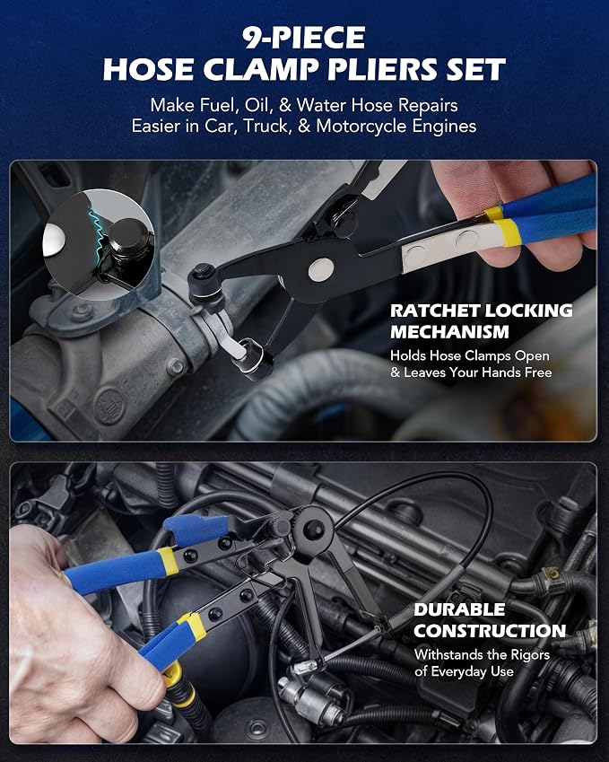 OMT14pc Fuel Line Pliers &Hose Clamp Pliers Set, Fuel Line Disconnect Tool