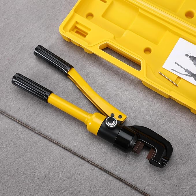 Lothee 8 Ton 5/8 Inch Hydraulic Rebar Cutter Cutting up to 4-16 mm with Portable Box Heavy Duty Rebar Bender Manual Bolt Chain Metal Cutting Pliers Handheld Hydraulic Shear Tool
