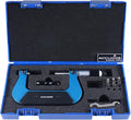 Accusize Industrial Tools Screw Thread Micrometer, 2-3", S916-C752 | 4 Anvil Sets: 24-14, 13-9, 8-5, 4.5-3.5 TPI, 0.001" Resolution, ±0.00016" Accuracy