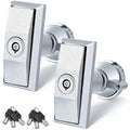 2 Set Universal Vending Machine Lock with T-Handle and 6 Keys Short Zinc Alloy Lock Replacement for ATM Candy Snack Machine, 4.72 Inch Long