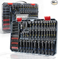 80-Piece Magnetic Impact Nut Driver Set, SAE/Metric Nut Driver Set, Socket Adapters, Wing Nut Driver, Bit Holder, Universal Sockets, Quick Release Extension, Power Bits, 1/4'' Quick Change
