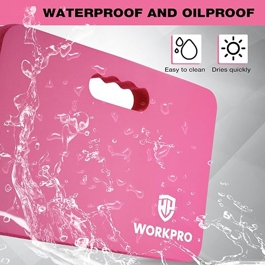 WORKPRO Extra Thick Kneeling Pad, Soft NBR Foam Cushioning for Knee, Large Foam Kneeler Mat for Gardening, Bathing Baby, Exercise, Workout Supplies, 17.5 x 11 x 1.5 in, Pink