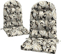 LVTXIII Outdoor Adirondack Chair Cushions, 44x19x4 Inch Non-Slip High Back Rocking Chair Cushion, Tufted Seat Cushion for Patio Furniture, Set of 2, Paisley Black