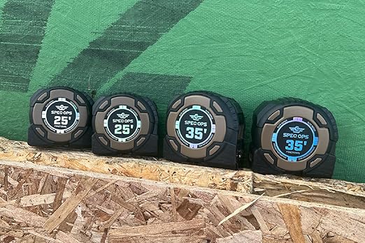 Spec Ops Tools 35-Foot Elite Series Tape Measure, 1 1/4" Double-Sided Blade, Includes Fractional Markings, 12 Feet of Stand Out, Military-Grade Composite Case, 3% Donated to Veterans