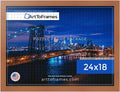 ArtToFrames Puzzle Frame for Buffalo Games 400, 750 Piece Jigsaw Puzzles, 24x18 Inch (61x46 cm), Burnt Umber Engineered Wood with Economy Acrylic, Ready to Hang Puzzle Display