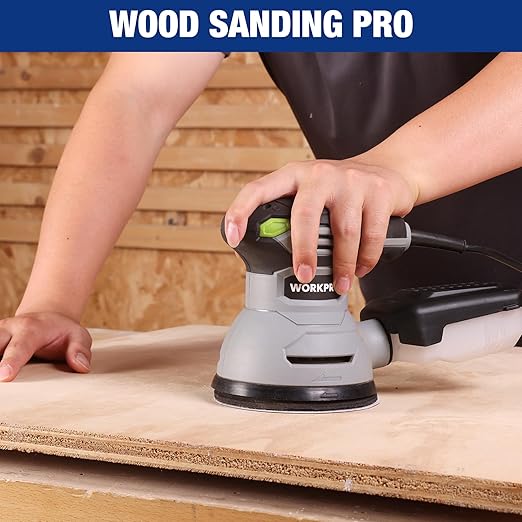 WORKPRO 150-Piece 180 Grit Sanding Discs - 5-Inch 8-Hole Hook and Loop Sandpaper for Random Orbital Sander (Not for Oscillating Tools or Mouse Sander)