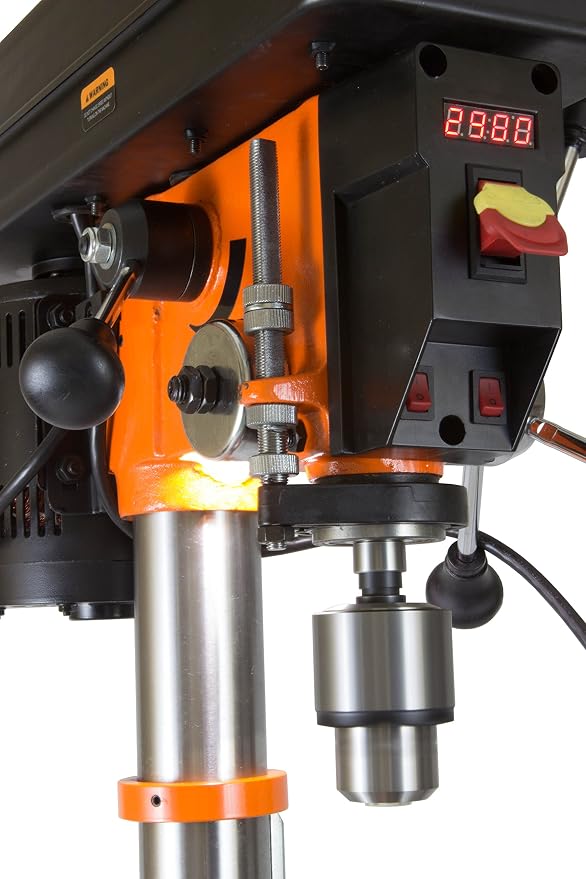 WEN 12-Inch Benchtop Drill Press, 6.2-Amp Variable Speed Motor with Cast Iron Construction, Laser and LED Work Light (DP1263V)