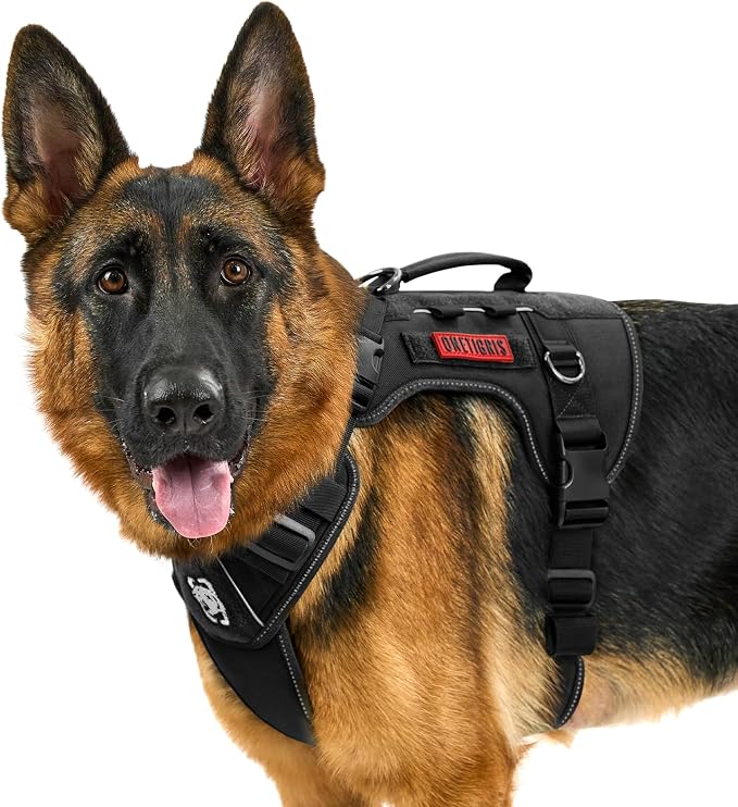 OneTigris No-Pull Tactical Dog Harness Reflective Vest for Small Dogs | Military-grade 1000D Nylon Easy Control Vest, Adjustable Dog Harness with Hook & Loop Panels for Walking, Hiking, Training